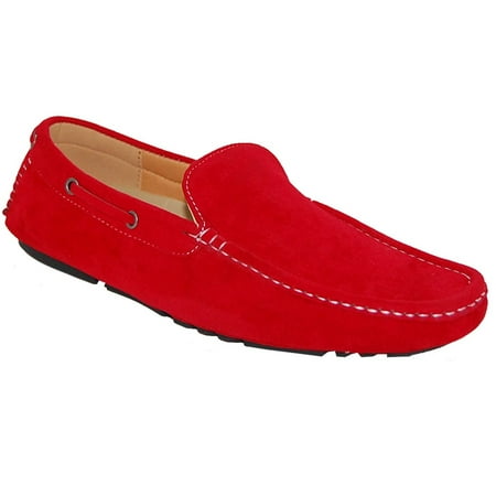 KRAZY SHOE ARTISTS Sexy Man Red Driving Loafers