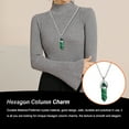 thumbnail image 3 of maskred Hexagon Column Charm Findings Handmade Holiday Hanging Pendants Crystal Necklace Earring Keychains Decorations Peacock Stone 1Set, 3 of 6