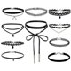 thumbnail image 1 of 10 piezas de collar gargantilla de terciopelo negro clásico collar de tatuaje gótico elástico Hfmqv, 1 of 1