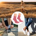 thumbnail image 4 of Unique Bargains 1 Pair Women's Comfortable Sleep Cozy Socks Light Red 93% Polyester 7% Spandex, 4 of 5