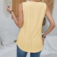 thumbnail image 4 of FAIWAD Summer Tank Tops for Women Sleeveless V Neck Hollow Out Tops Plus Size Comfy Breathable Shirt, 4 of 4