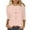 Pink, variant on WRKEKC Womens Long Sleeve T-Shirt Casual Spring Summer Crew Neck 3/4 Sleeve Loose Fit Top for Women Daily Wear with Breathable Fabric