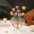 thumbnail image 6 of PORPAN Heart Vase, Acrylic Flower Vase, Hangable Wall Vase, Clear Aesthetic Vase for Decor, Modern Decorative Vase for Wedding, Living Room, Bedroom, Table, Office, Housewarming Gift(Love-2) Visit the, 6 of 7