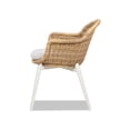 thumbnail image 5 of Santorini 19" Wicker Back Outdoor Patio Dining Chair Set of 2 Beige Olefin, 5 of 11