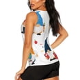 thumbnail image 3 of Haiem School Cute Gnomes Printed Women's Workout Tank Top, Quick-Dry Sleeveless Gym Shirt, Breathable Lightweight Athletic Top for Running, Yoga, and Casual Wear-XX-Large, 3 of 7