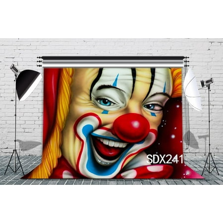 Image of 7x5ft The Clown Christmas Photo Backdrops Photography Backdrop Background Studio Props