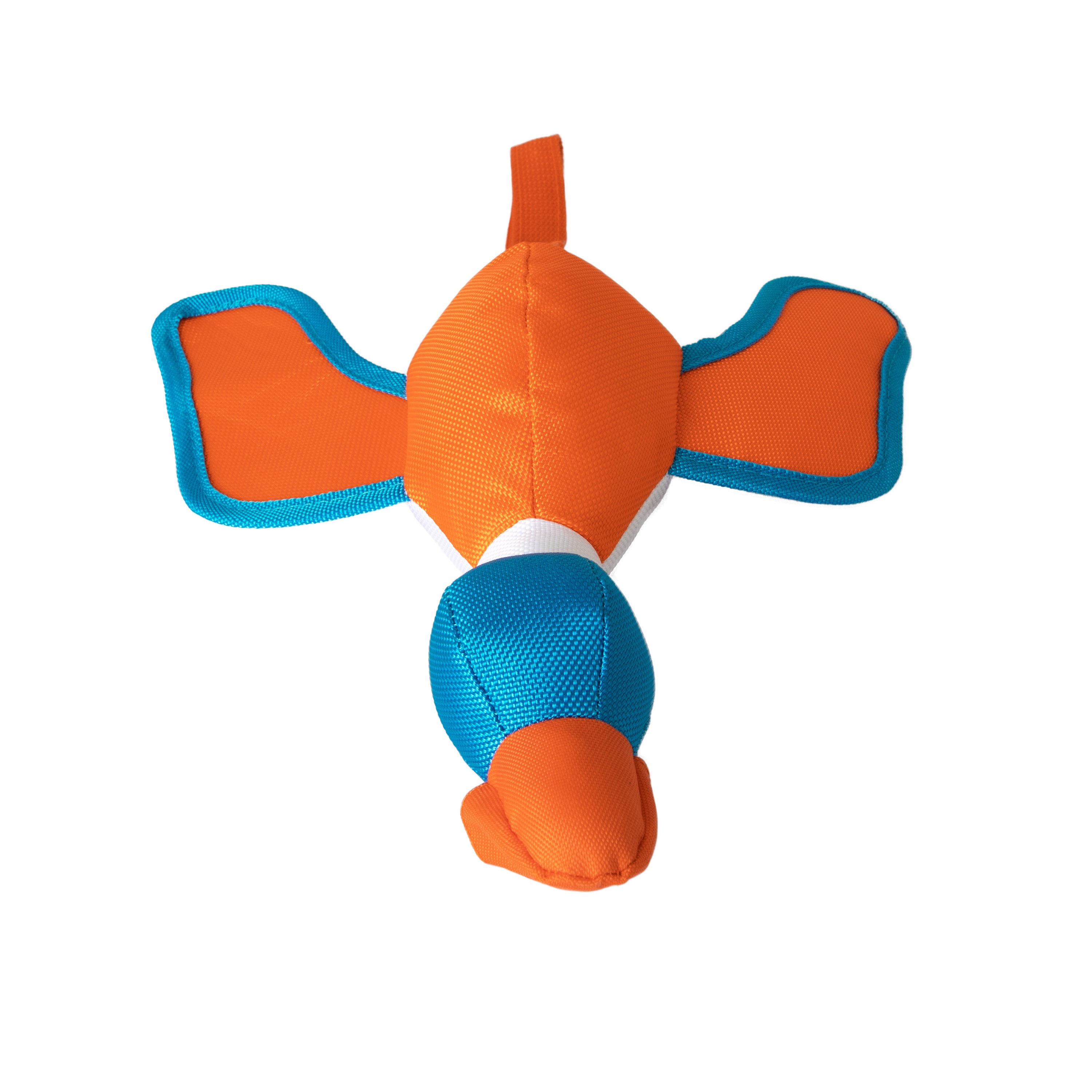 Chuckit! Flying Duck Slingshot Fetch Toy, Orange & Blue – Crinkle Fabric Duck for Dogs Up to 100 lb, Pack of 1