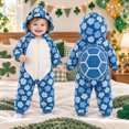 thumbnail image 5 of AWZXDE Girls Hooded Rompers for Toddlers Girl Animal Turtle Jumpsuits Floral Print Coverall for Holiday Dress Up, 5 of 6