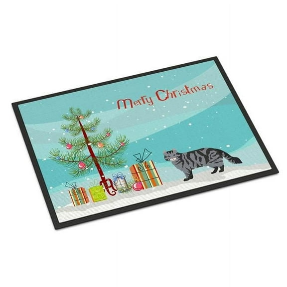 American Curl #1 Cat Merry Christmas Door Mat