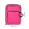 thumbnail image 2 of Uxcell 14.2" x 19.3" Art Portfolio Bag Backpack, Drawing Organizer, Rose Red, 2 of 5