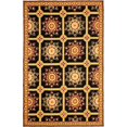 thumbnail image 2 of Safavieh DuraRug 2' X 3' Hand Hooked Rug in Black and Yellow, 2 of 2