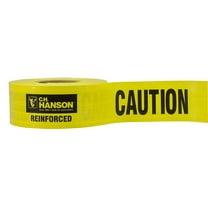 C.H. Hanson 16030 Yellow Caution Barricade Tape, Reinforced, 5 mil, 500 ft Single Pack