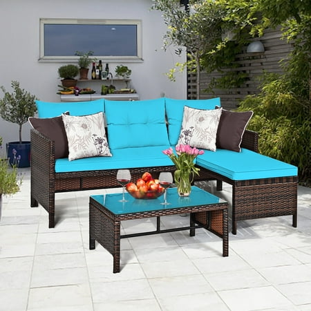 costway sectional 3pcs ridgewell wysong chewy