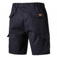 thumbnail image 3 of Magazine Mens Shorts, Five-point Overalls with Large Pockets Cargo Shorts with Drawstring, 3 of 4