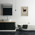 thumbnail image 3 of Black Cat Simple Claw Foot Bathtub Bathroom Painting White Framed Giclee Art, 24 x 30, 3 of 7