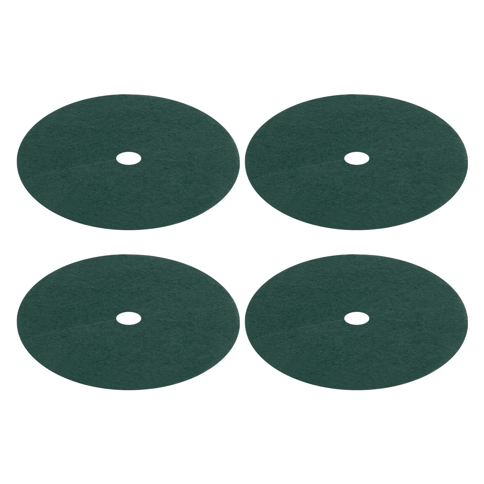 Uxcell 4 Pack Non Woven Tree Cover Rings,28.3 Inch Weed Fabric Cover,Apply To Tree Mulch Ring(Round Dark Green)
