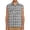 Coffee, variant on Mens Shirts Sleeveless Casual Push Button Plaid Suit Regular Fit Vintage Leisure Destruction Turndown Collar Tank Tops Coffee L