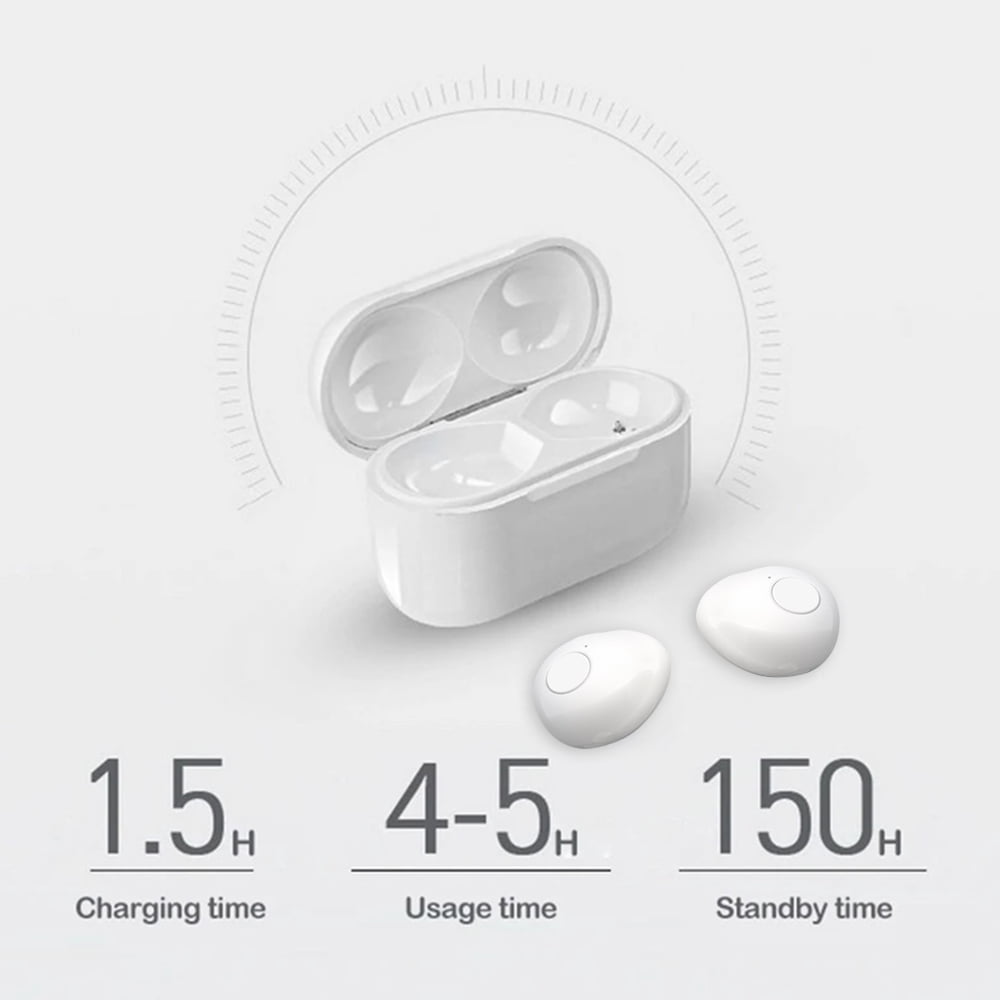 Invisible Earphones Mini Headphones V5.2 Bluetooth TWS In-Ear Earbuds Noise Reduction Wireless Sleep In-Ear Earbuds With Micr,Skin Color