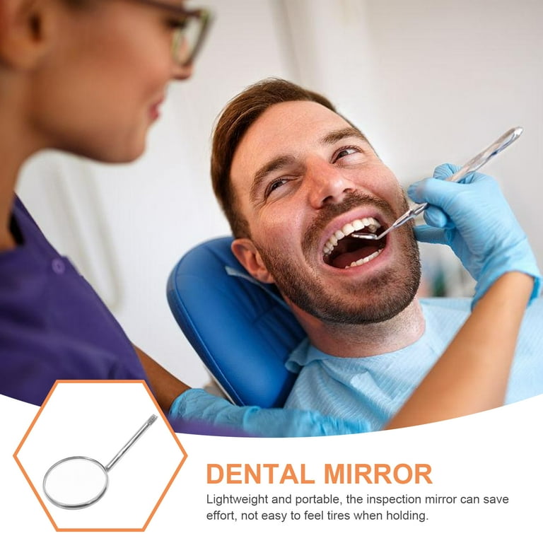 10Pcs Oral Check Mirrors Dental Round Mirror Dental Inspection