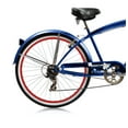 thumbnail image 3 of WonderWheels Beach Cruiser Shimano TX-35 7-SP V-Brake Stainless Steel Spokes One Piece Crank Alloy Rims 36H w/ Fender - Blue, 3 of 4