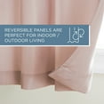 thumbnail image 6 of TOWN & COUNTRY BASICS Cabana Solid Heavyweight Indoor Outdoor Curtains, Light Filtering Opacity with Grommet Top, Water Repellent, 2-Pack Set, 54"x108", Blush, 6 of 10
