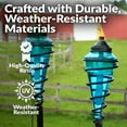 thumbnail image 5 of Sunnydaze Swirled Blue Glass 2-in-1 Deck/Lawn Torch Set with Adjustable Height (2-Count), 5 of 14