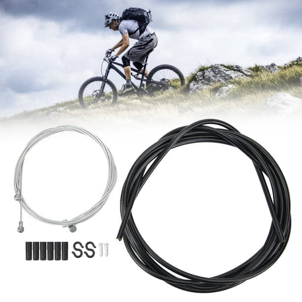 Kit Câble Frein Vélo Universel 2 Pièces – Acier Inoxydable, Gaine PVC, Pour VTT, Route, Pliant, Avec Embouts