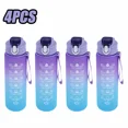 thumbnail image 1 of 900ml Sports water Bottle High Temperature Resistant Graduated Straw Cup Rainbow Frosted Progressive Color Water Cup Plastic Cup, 1 of 7