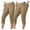 Khaki, variant on lmcalzta 2 Pack Capri Leggings for Women Plus Size Yoga Gym High Waisted Capri Pants L-5xl