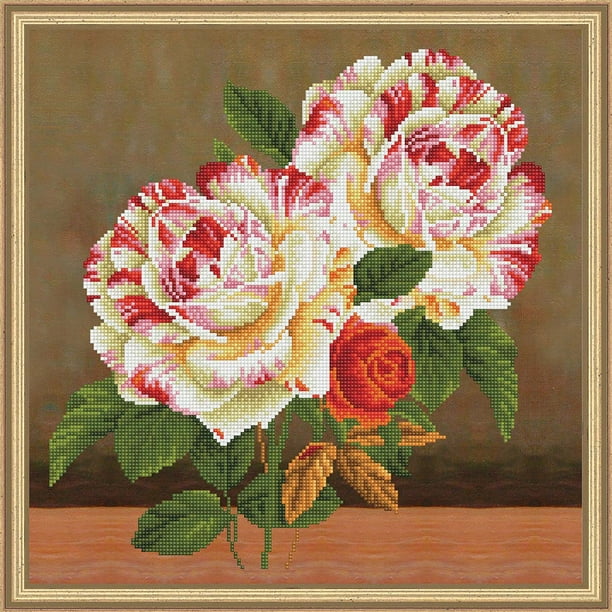 Diamond Dotz® Camellia & Rose Bouquet Kit & Frame Diamond Painting