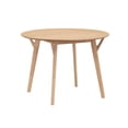 thumbnail image 4 of Dining Table Set for 4, Compact Mid-Century Modern Table & Chair Set for Home, Apartment w/ 4 Chairs, Padded Seats & Wooden Frame, Natural, 4 of 7