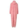 thumbnail image 5 of mgoYE Women's Onesies Pajamas Sherpa One Piece Romper Zipper Cute Hooded Jumpsuit Pajama Loungewear(Pink,2XL), 5 of 9