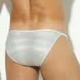 thumbnail image 6 of Gxdcog Men's Sexy Low Waist Underpants Metallic Color Threaded Thong Fashion Underwear Personalized Bikini Briefs Buttock Covering Panties Lingerie Party for Men, 6 of 7