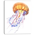 thumbnail image 2 of Orange Ocean Water Jellyfish - Animal Canvas Art Print, 2 of 3