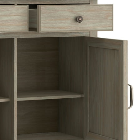 Simpli Home - Connaught Transitional Solid Wood Entryway Storage Cabinet - Distressed Gray