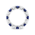 thumbnail image 2 of 4.96 (Ctw) Lab-Created Blue and White Sapphire Ring in Sterling Silver for Women, 2 of 6