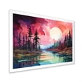 thumbnail image 5 of Designart "Watercolor Scenery Of Aurora Borealis V" Aurora Borealis Picture Framed Canvas Prints, 5 of 5