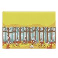 thumbnail image 1 of Bike Cutting Board, Cartoon Graphic of People Riding Bicycles in Abstract Woodland Illustration, Decorative Tempered Glass Cutting and Serving Board, in 3 Sizes, by Ambesonne, 1 of 2