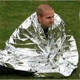 thumbnail image 6 of Waterproof Disposable Outdoor Survival Emergency Space Foil Thermal Blanket Sliver Curtain,Storm Shelter, 6 of 10