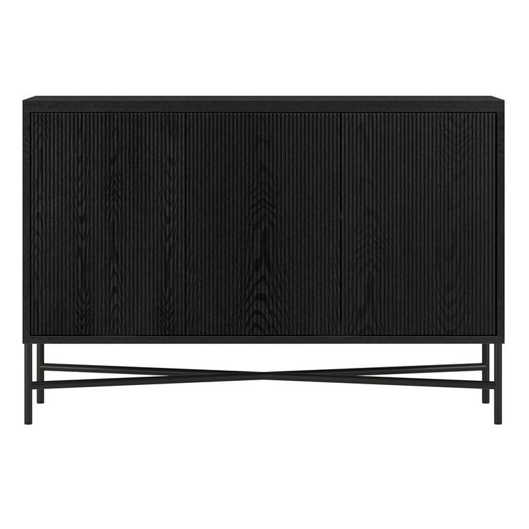 Walmart black cheap buffet table