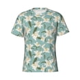 thumbnail image 4 of Qekee Lilies Flowers Classic Fit T-Shirt Men's Shirt Men's Tight Short Sleeves for Exercise, Running, Mountaineering - Lilies Flowers, 4 of 9