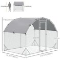 thumbnail image 2 of PawHut Galvanized Large Metal Chicken Coop Cage 9.2' x 6.2' x 6.5', 2 of 9