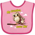 thumbnail image 3 of Inktastic My Grandma Loves Me Owl Boys or Girls Baby Bib, 3 of 4
