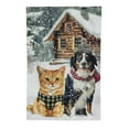 thumbnail image 2 of Shangniulu Welcome Winter Black Garden Flag, Burlap Small Snow Dog Garden Yard House Flags for Winter Outside Outdoor Decoration (ONLY FLAG) White, 2 of 6