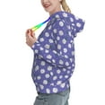 Balery Daisies Flowers Pattern Womens Long Sleeve Hoodie, Pullover