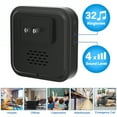 thumbnail image 6 of Wireless Door Bell,Mini Waterproof Doorbell Chime Operating at 1000 Feet with 32 Melodies,4 Volume Levels & LED Flash,Black, 6 of 6
