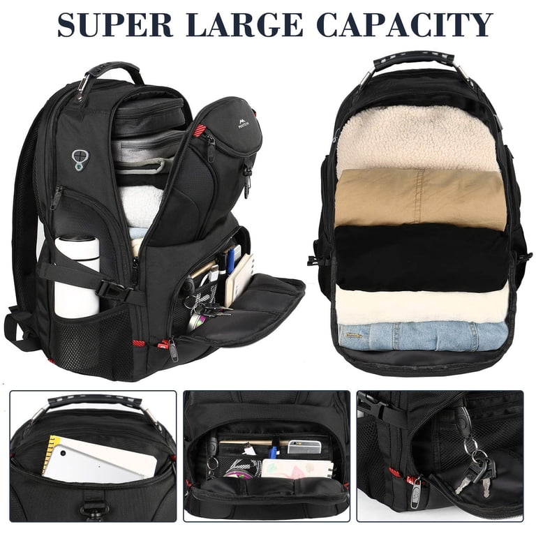 Matein Laptop Backpack, 45L, 17" Laptop, Black photo 3