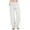 White, variant on Ediodpoh Women High Waisted Wide Leg Pants Fashion Drawstring Elastic Comfortable Straight Leg Long Womens Pants Grey L