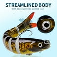 thumbnail image 4 of 13cm/19g Fishing Lures 8 Jointed Sections Hard Fishing Bait Sinking Fake Bait Suitable For Bass, 4 of 9