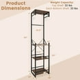 thumbnail image 3 of Costway Freestanding Coat Rack with 4 Storage Shelves 6 Hooks & 3 Hanging Rods for Entryway, 3 of 10